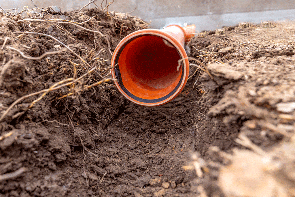 orange pvc pipe in dirt sewer and pipes myrtle beach sc conway sc