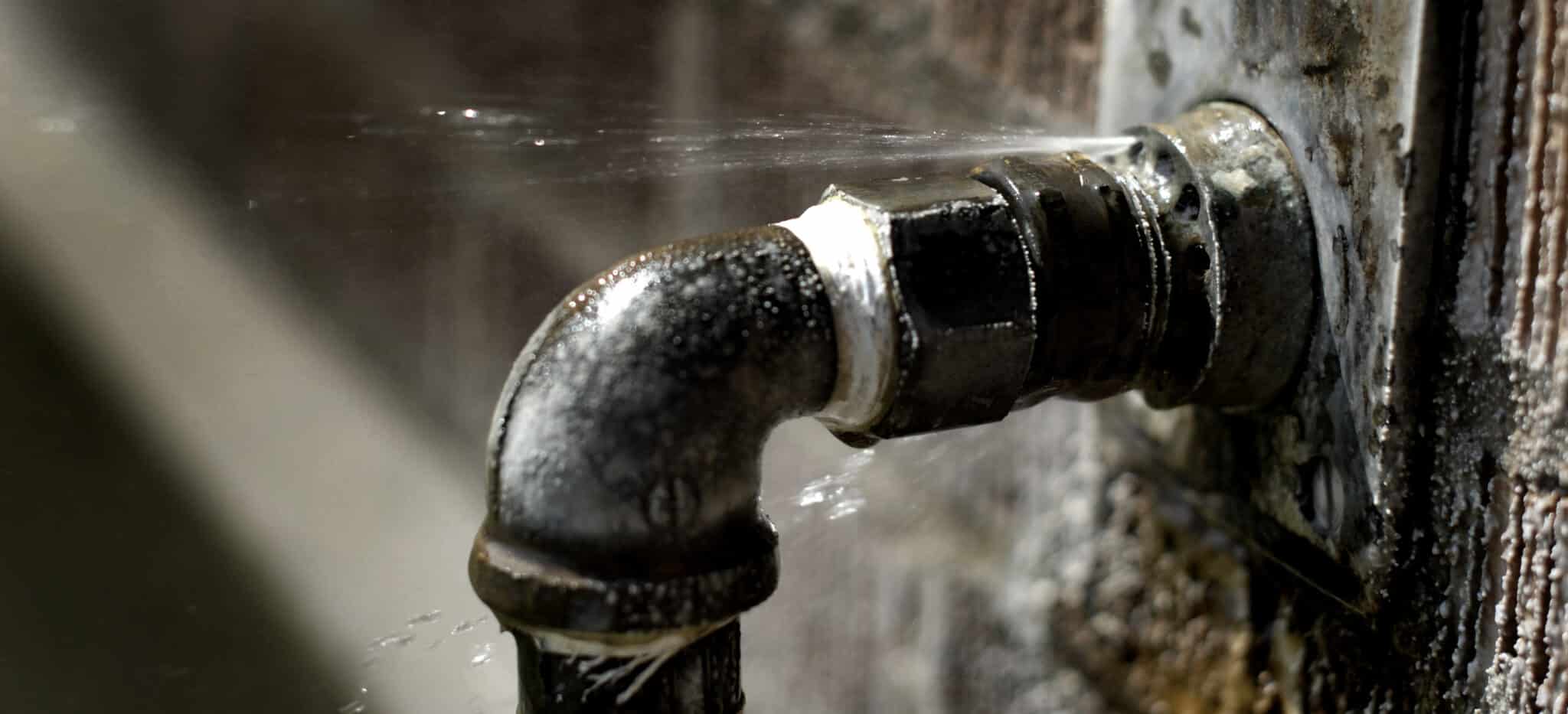Water Line Maintenance, Water main breaks are a serious concern, often resulting in leaky pipes with water spraying or squirting out.